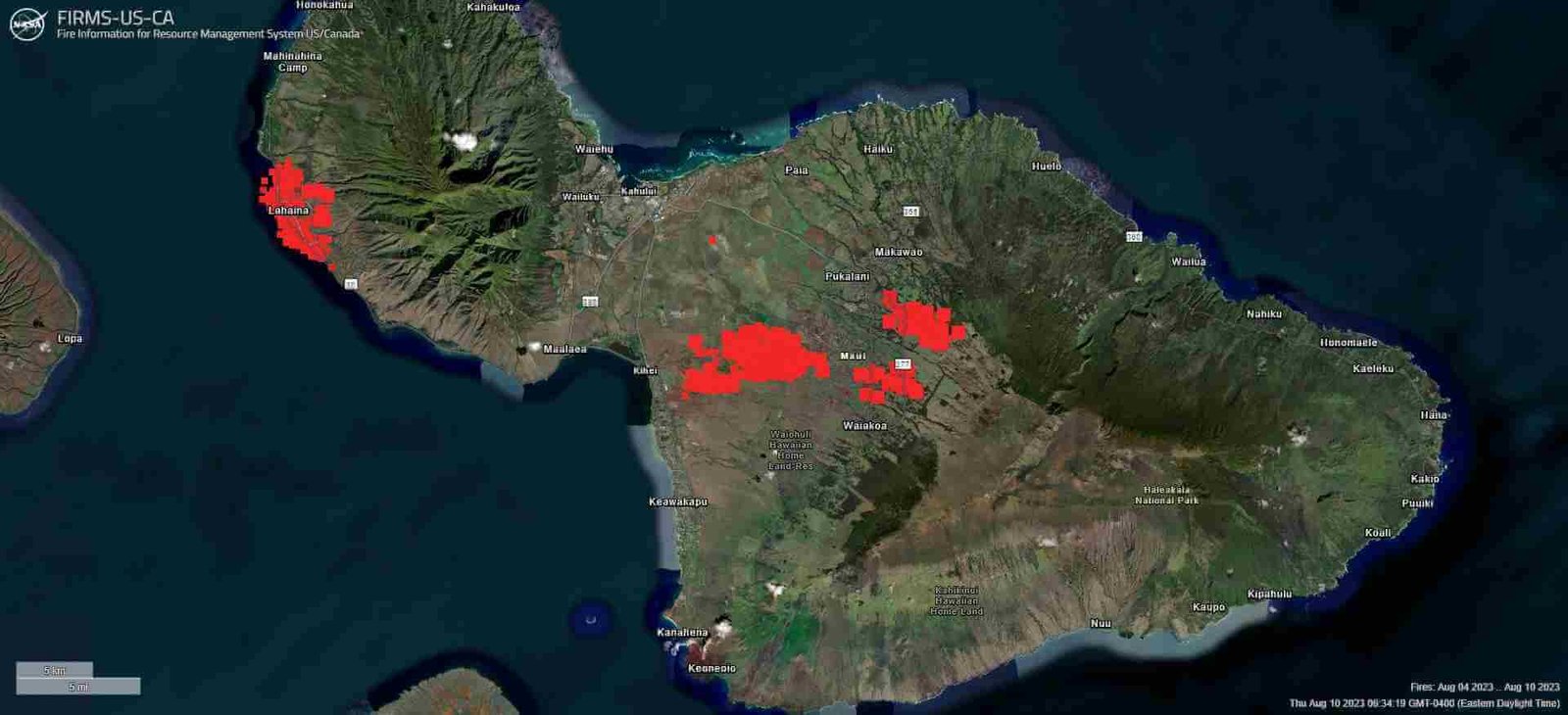 Maui Fire Map